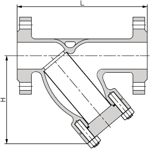 高壓Y型過濾器結(jié)構(gòu)圖